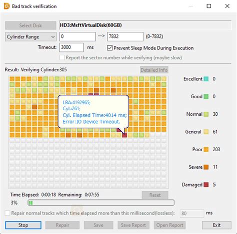 hard disk sector check